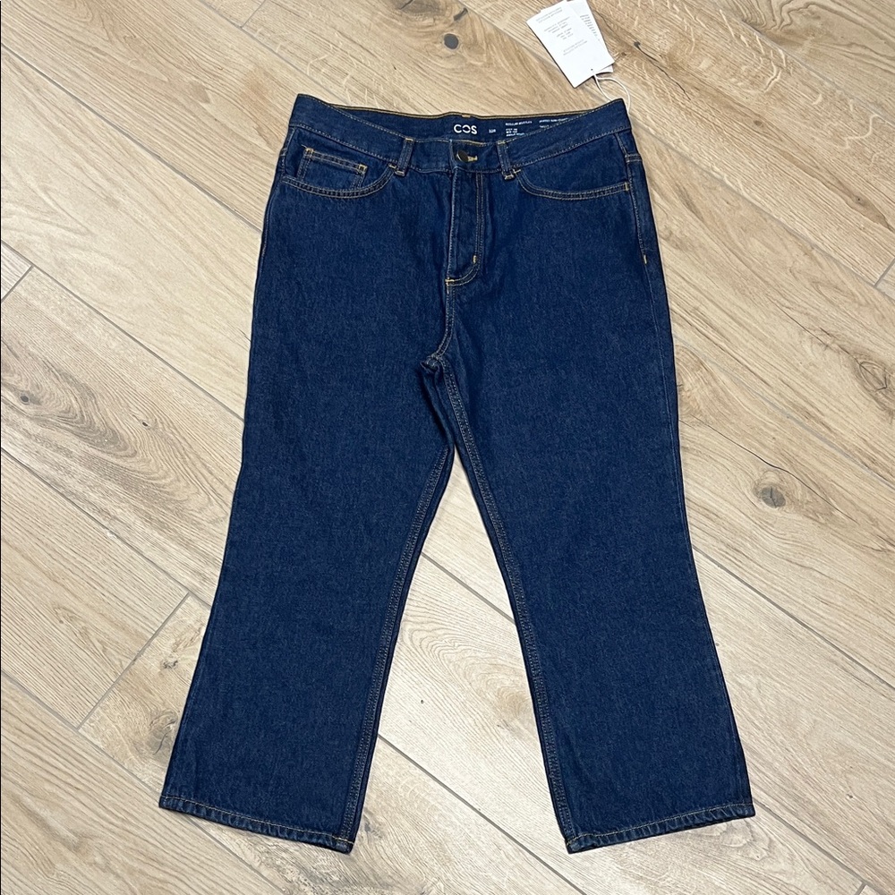 COS Dark Blue Wide-Leg Flare Jeans